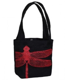 Fair Trade - Bouquet dragonfly bag black