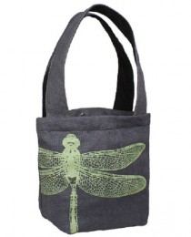 Fair Trade - Bouquet dragonfly bag grey